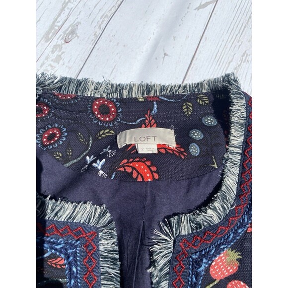 Loft Primavera Floral Embroidered Boho Jacket Women's 2 - Picture 7 of 8